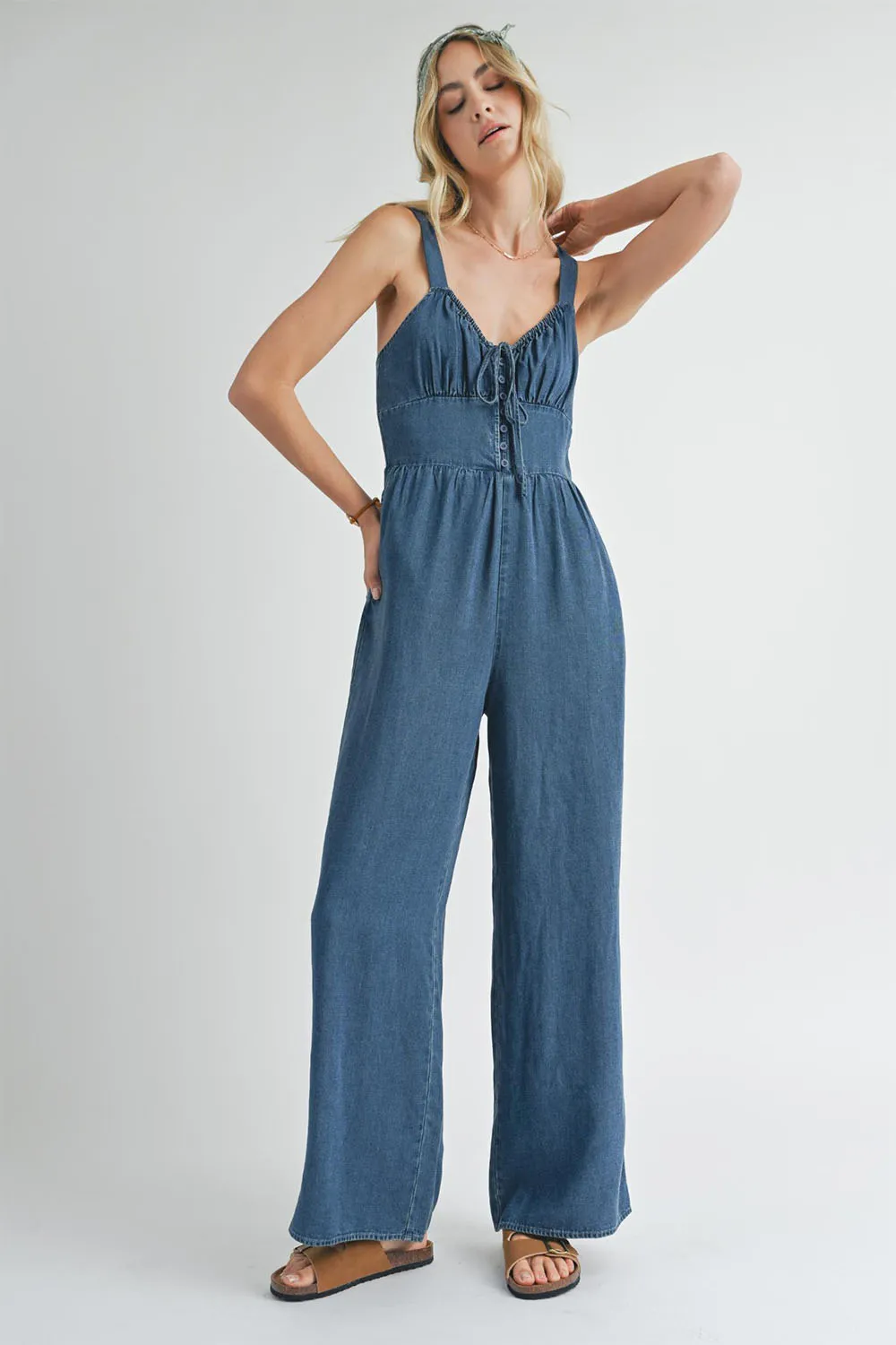 ARCHIVES BUTTON FRONT JUMPSUIT