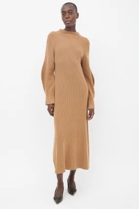 Brown Tesoro Knit Dress