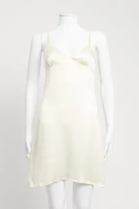 Cream Silk Preowned Cami Slip Dress