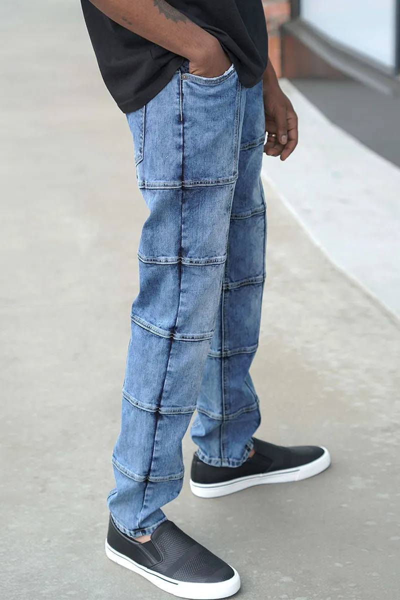 Cut & Sew Denim Jeans