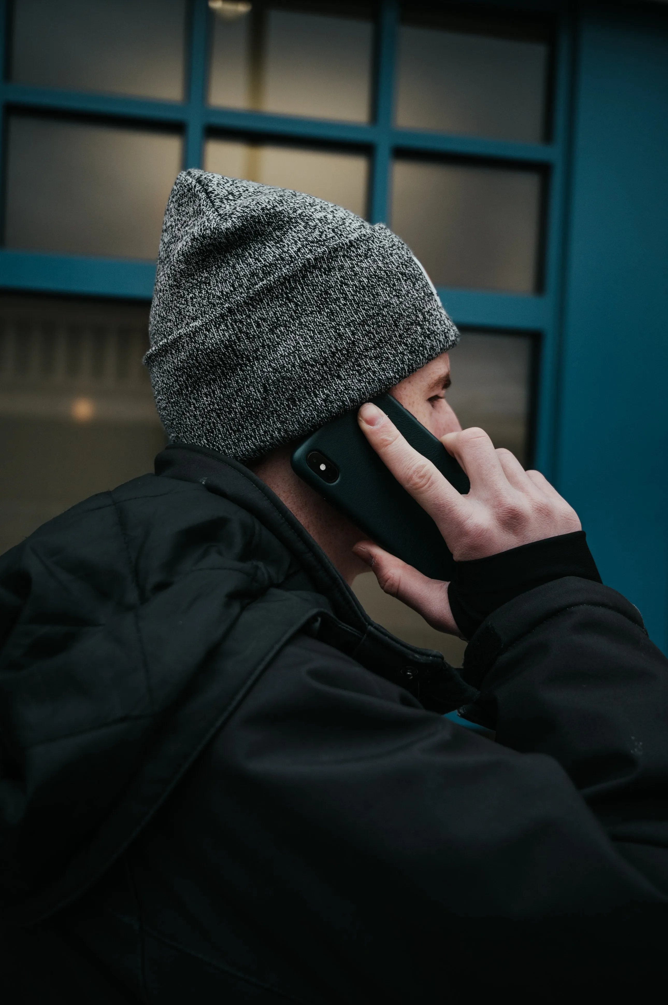 Fleece Lined Thermal Beanie - BLACK - One Size Fits All