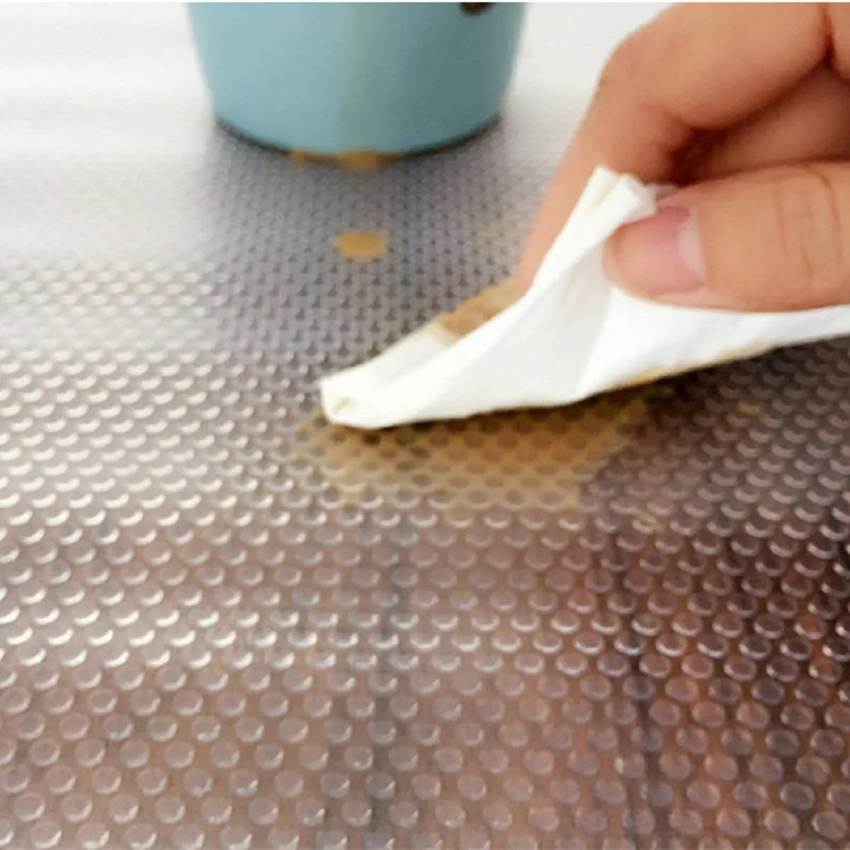 Kuber Industries Multipurpose Textured Super Strong Anti-Slip Mat Liner - Size 45X500cm (5 Meter Roll, White) - CTKTC022420, Standard
