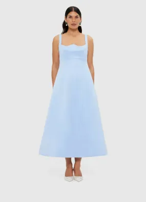 Leo Lin Odette Midi Dress Sky Blue Size 12