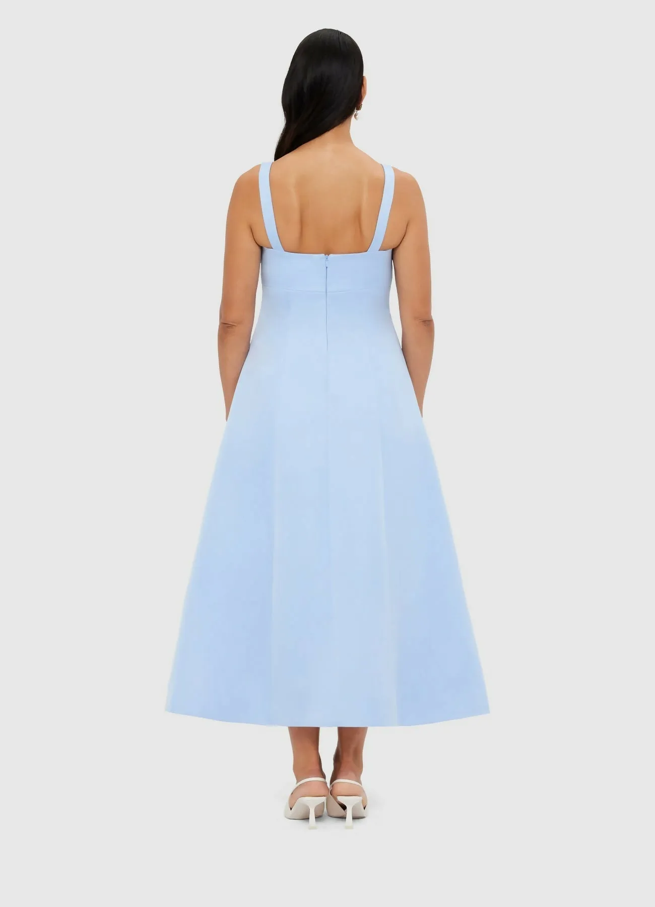 Leo Lin Odette Midi Dress Sky Blue Size 12