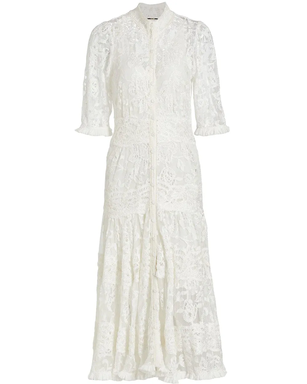 Porcelain Lace Maxime Midi Dress