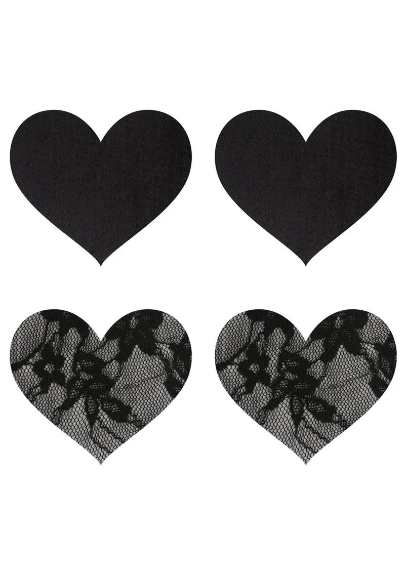 Satin and Lace Hearts Pasties